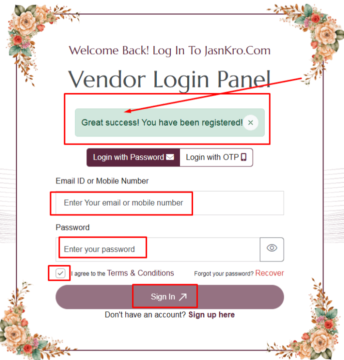 Jasnkro Ka Vendor ID Kaise Create Karen